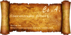 Cseresznyés Albert névjegykártya
